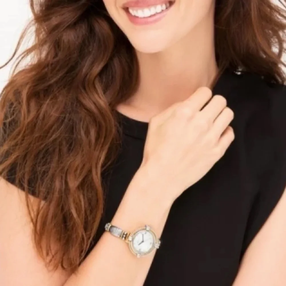 Brighton Gold and Silver Round Face Bracelet Watch